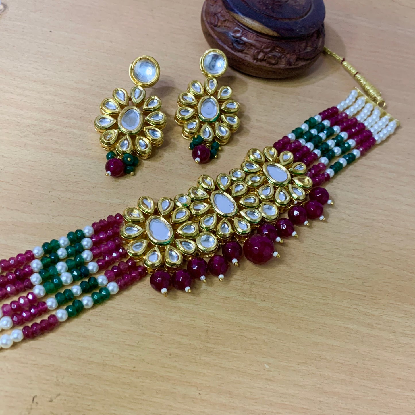 Kundan Necklace Set 45670