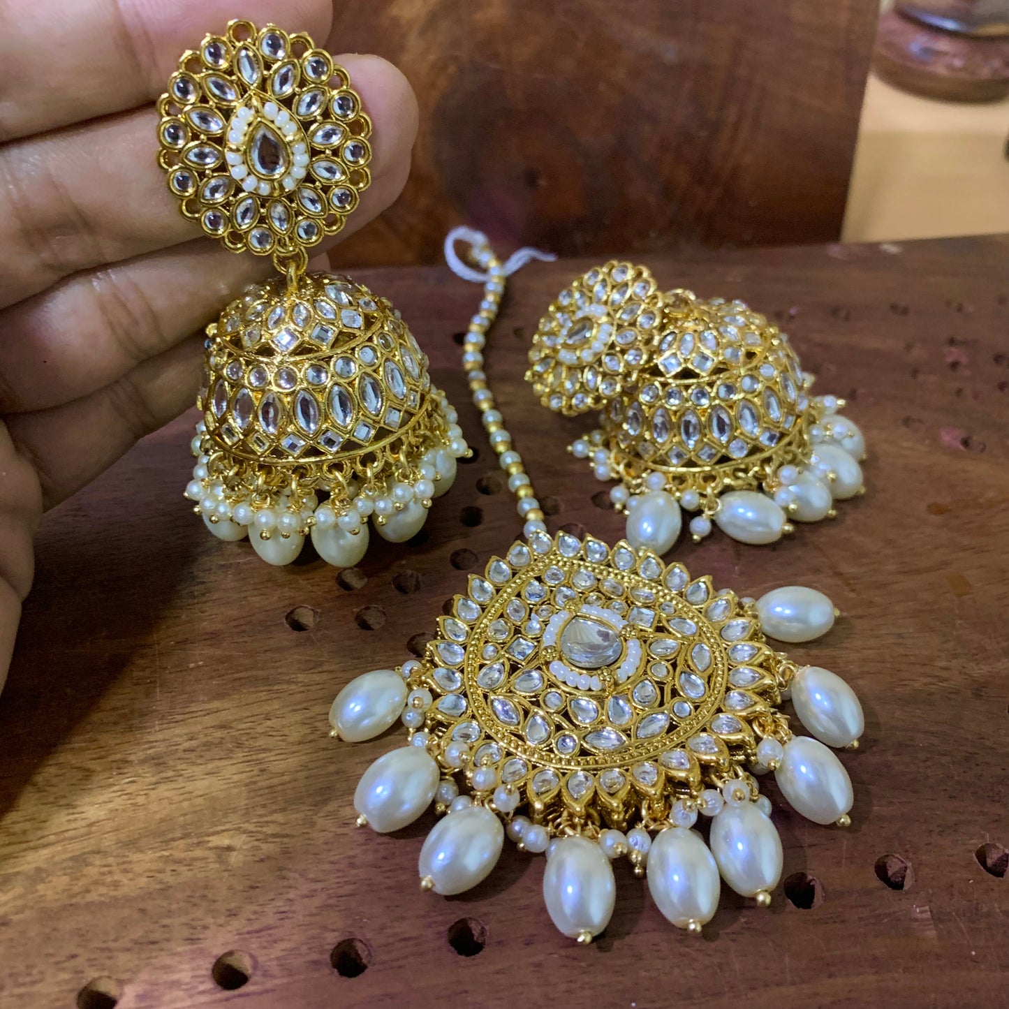 Kundan Tikka Earrings 848290