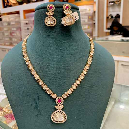 Kundan Necklace Set 45545