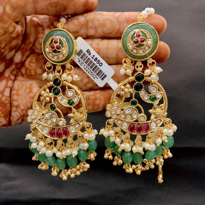 Kundan earrings 9862