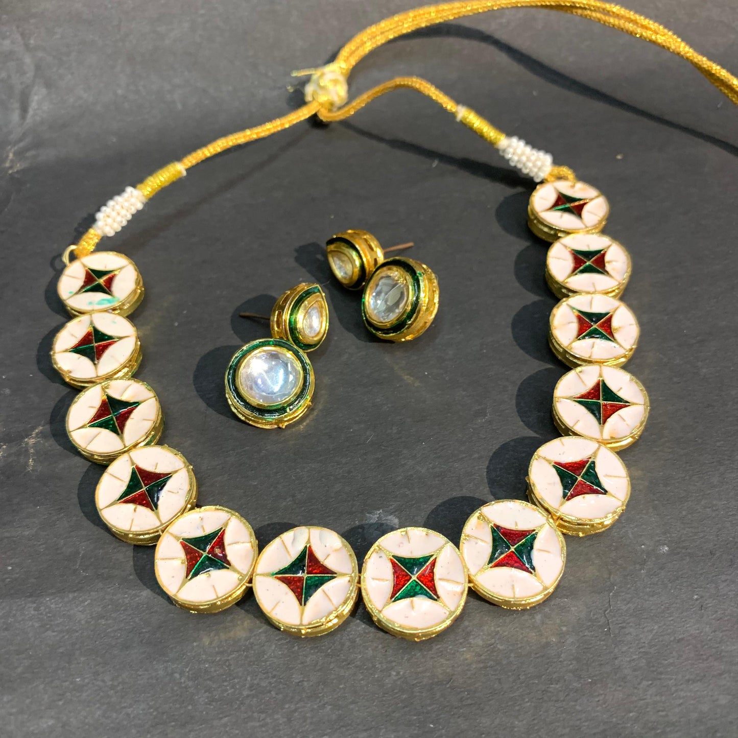 Kundan Necklace Set 57296