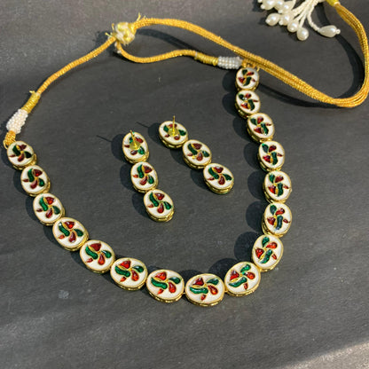 Kundan Necklace Set 67064