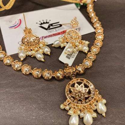 Kundan Necklace Set 573736