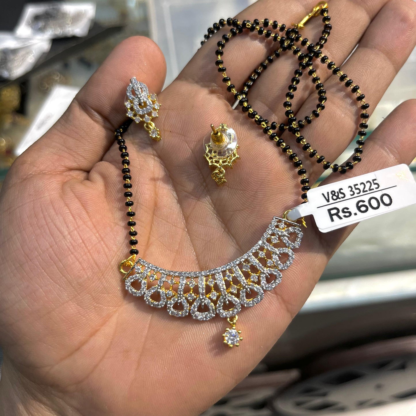 Zircon mangalsutra 63785