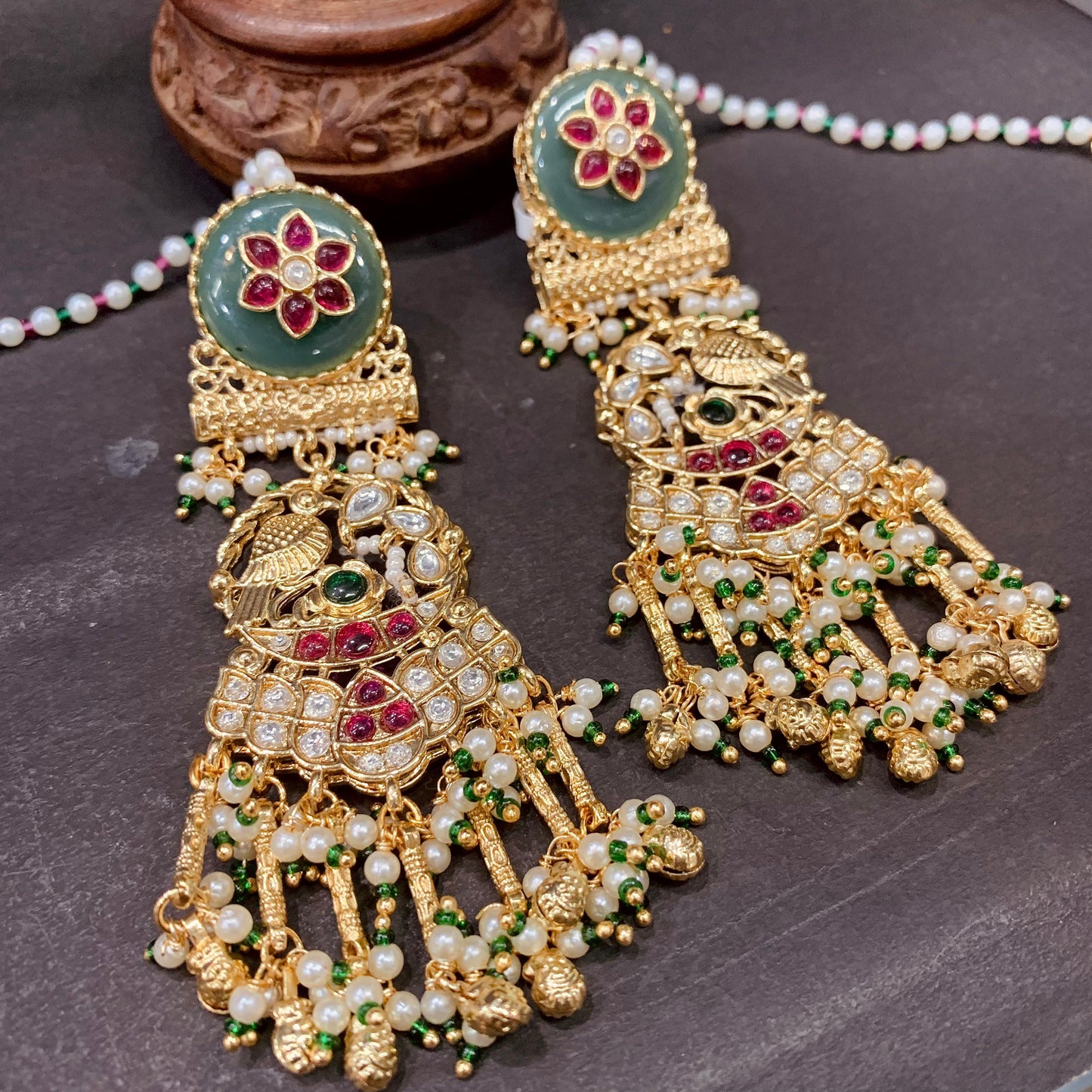 Kundan earrings 5268