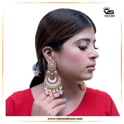 Kundan Earrings freeshipping - Vijay & Sons