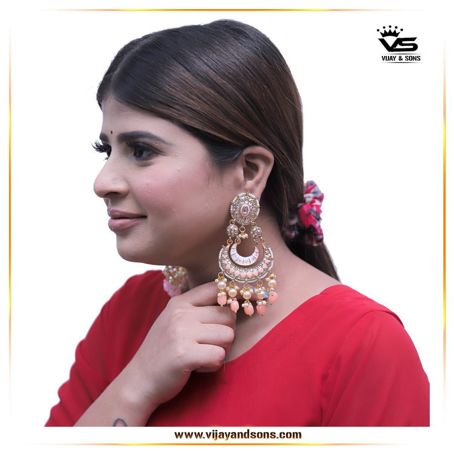 Kundan Earrings freeshipping - Vijay & Sons