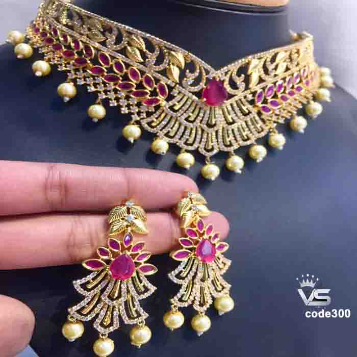 Pearl Jewelry Set For Bride freeshipping - Vijay & Sons