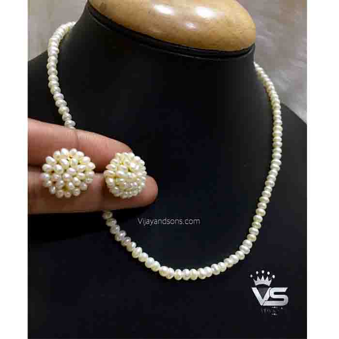 real pearl  simple mala freeshipping - Vijay & Sons