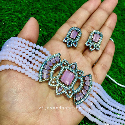 American Diamond Necklace Set - Vijay & Sons