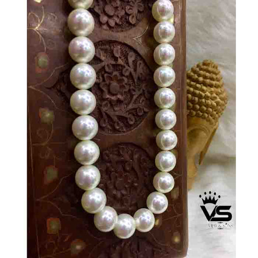 big white pearls mala for women freeshipping - Vijay & Sons