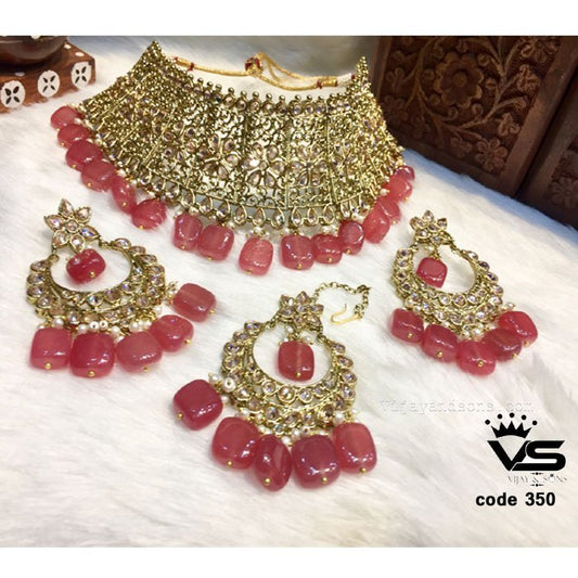 antique  peech quality necklace freeshipping - Vijay & Sons