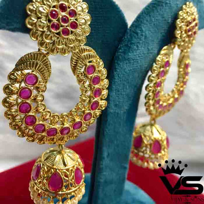 Golden Earrings Jhumki freeshipping - Vijay & Sons