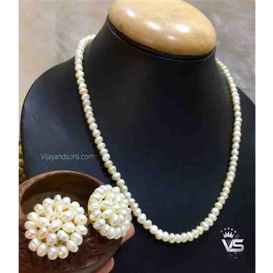 real pearl quality mala with stud freeshipping - Vijay & Sons