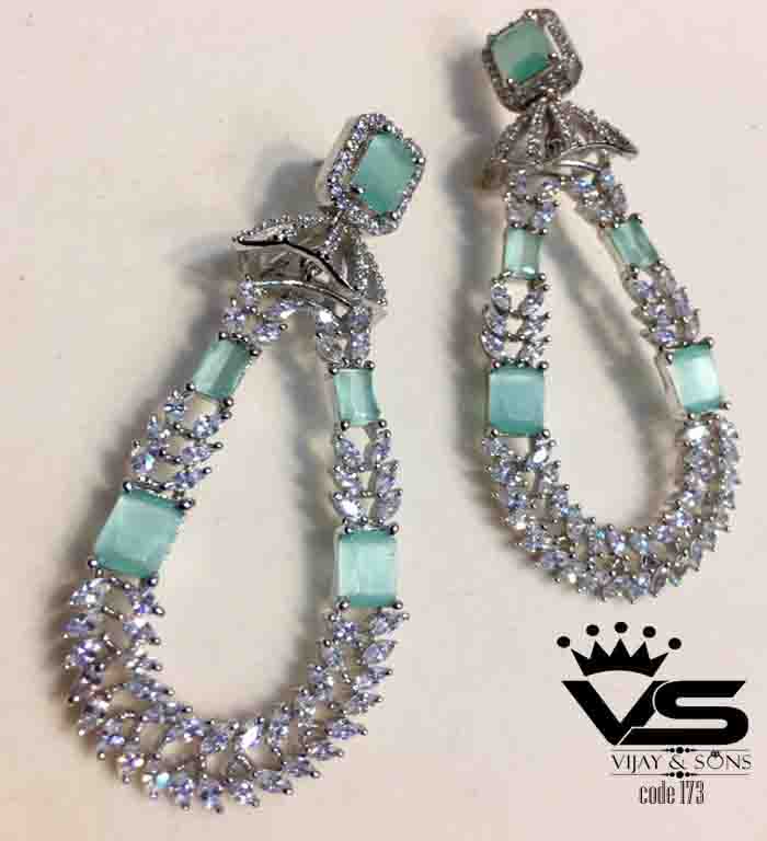 Beautiful Diamond Earrings freeshipping - Vijay & Sons