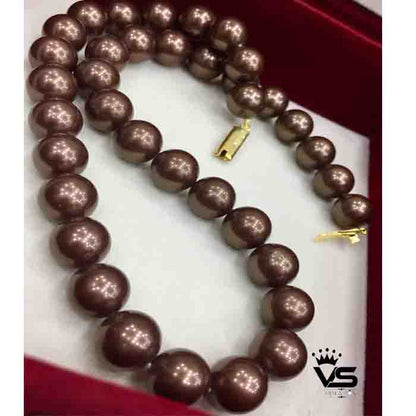 brown pearls mala for girls freeshipping - Vijay & Sons