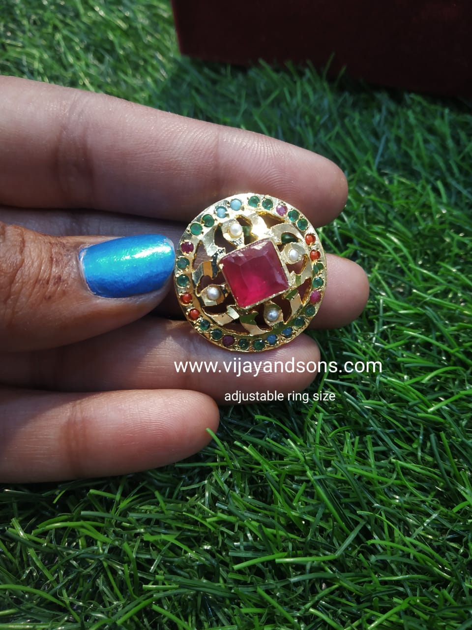 Jadau Ring 291648 - Vijay & Sons