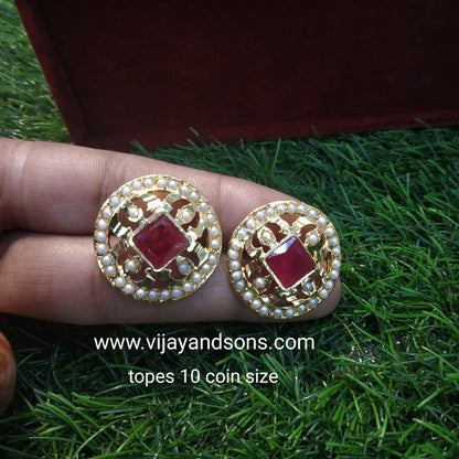 Jadau Earrings 92638 - Vijay & Sons