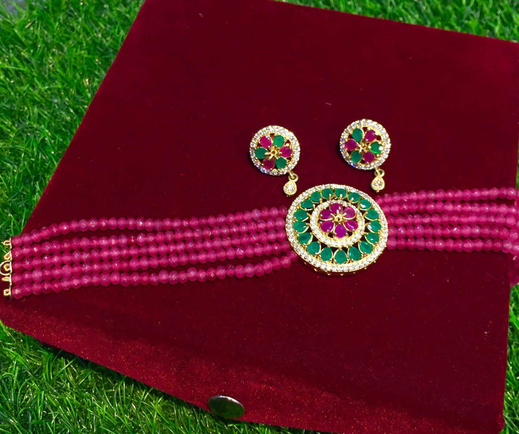 American Diamond Necklace 722538 - Vijay & Sons