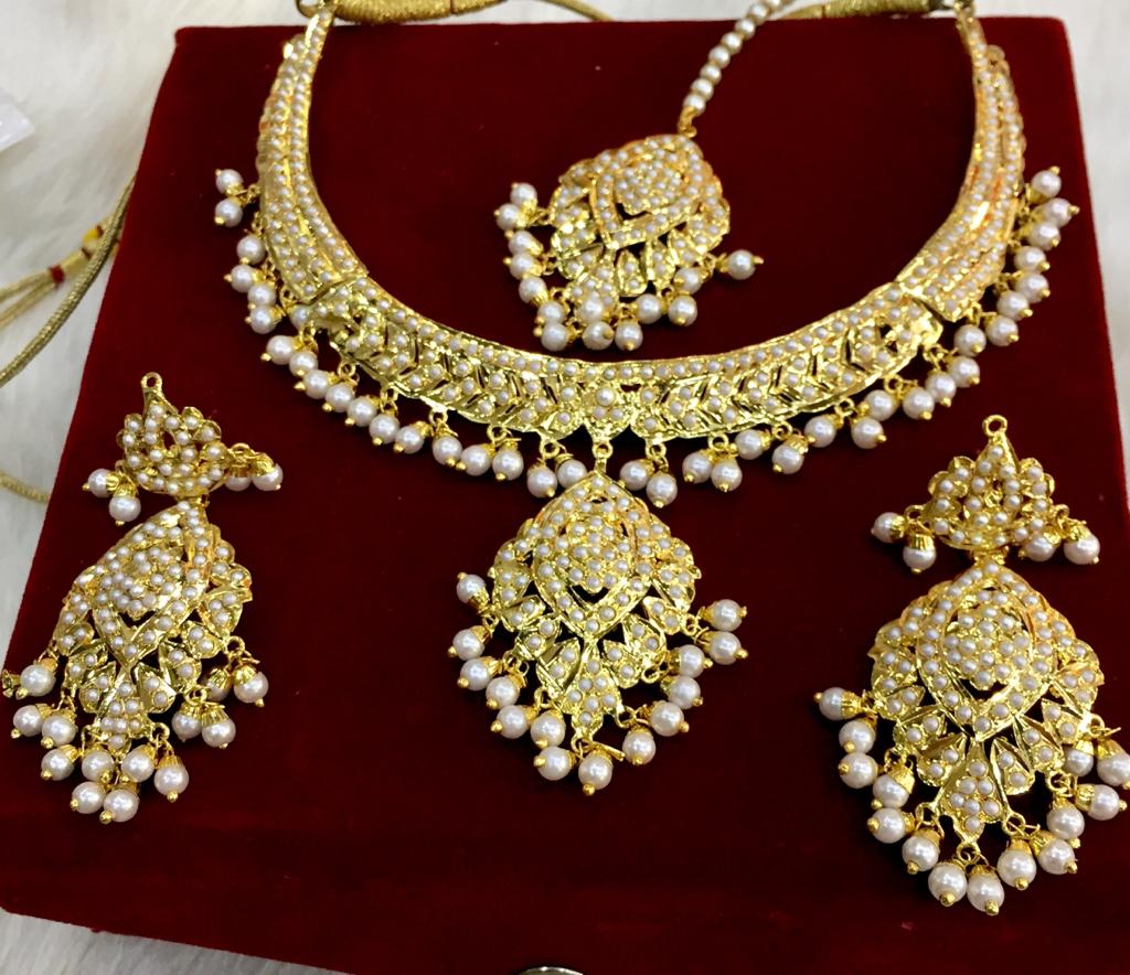 Jadau Necklace Set 29484 - Vijay & Sons