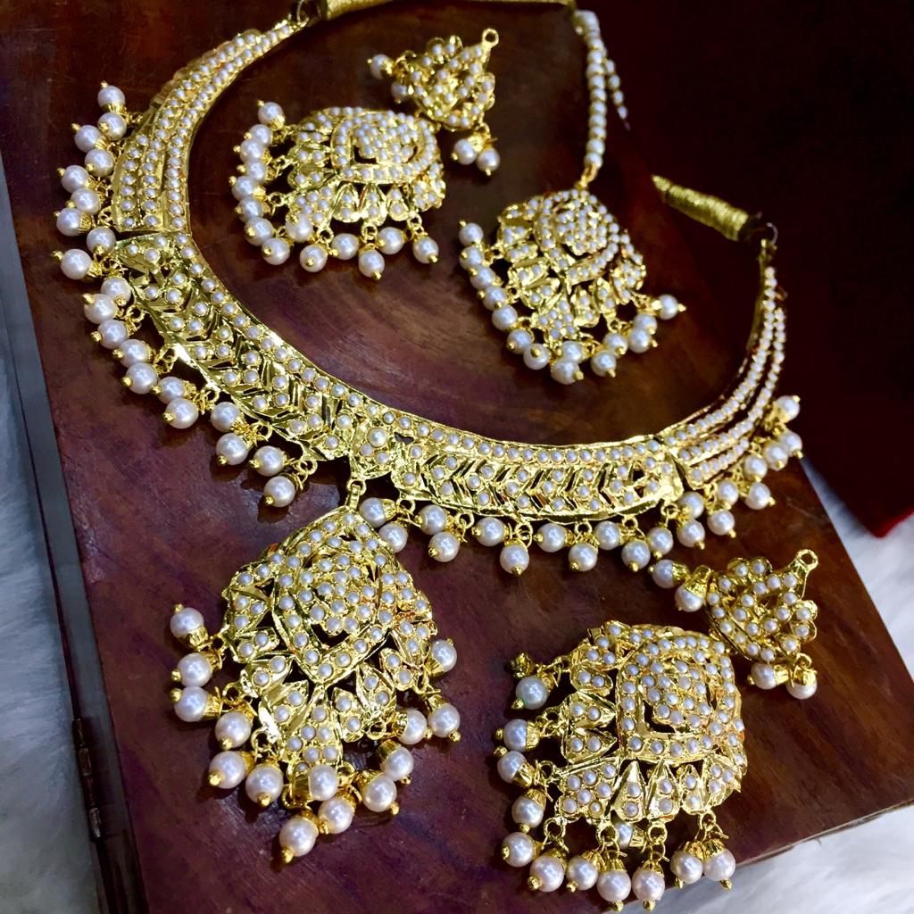 Jadau Necklace Set 29484 - Vijay & Sons