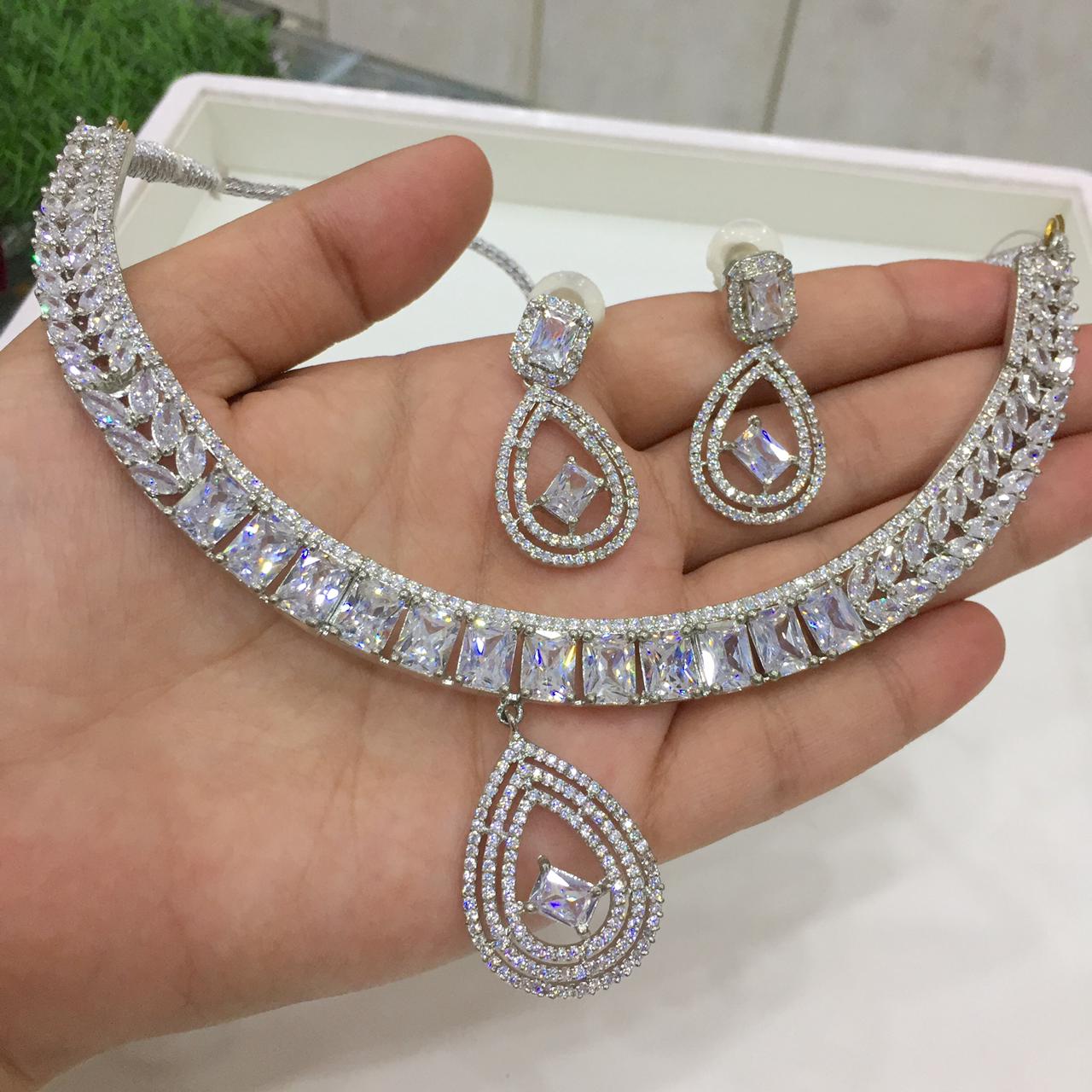 18k VVS Diamonds Trio Layered Designer Necklace | Raj Jewels