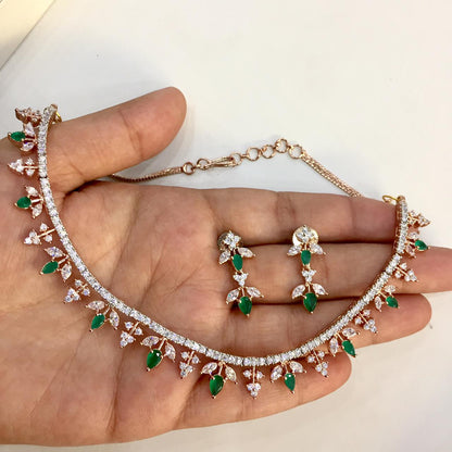 Diamond necklace set 6565