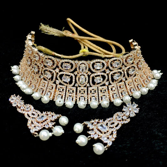 Diamond necklace sets 0643 - Vijay & Sons