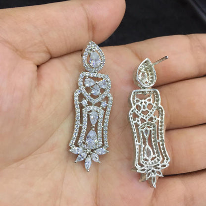 Diamond necklace set 6443 - Vijay & Sons
