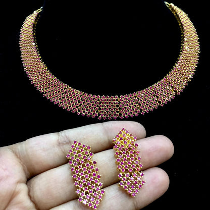 Diamond necklace set 654377