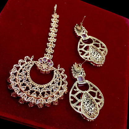 Diamond earrings tikka 345533 - Vijay & Sons