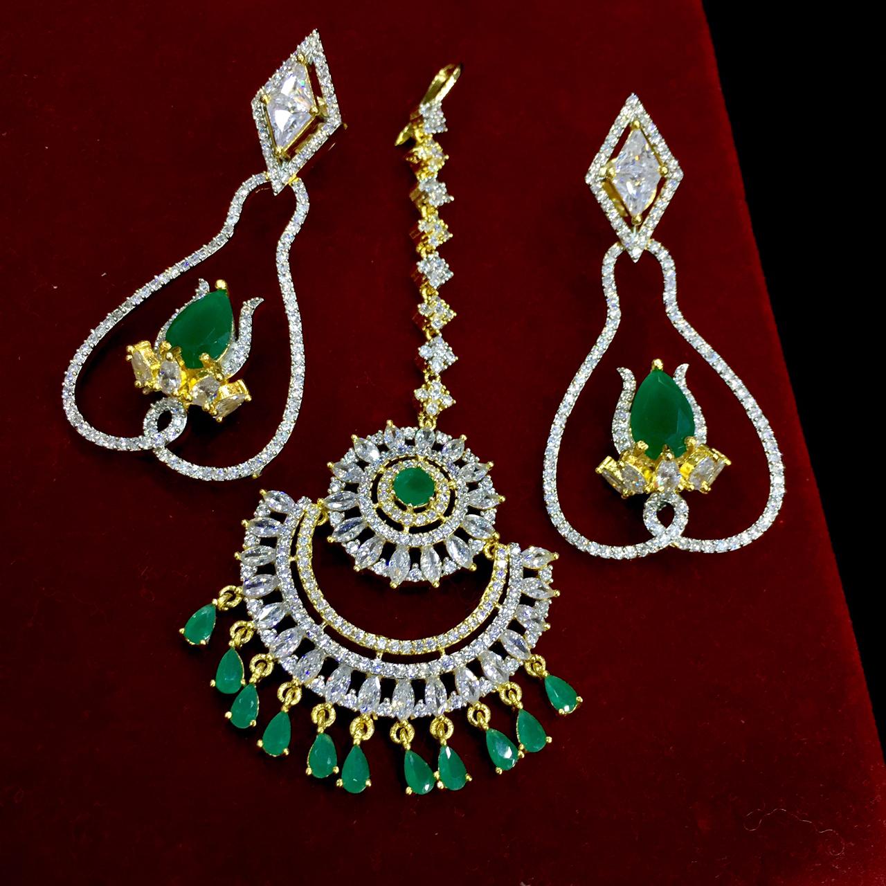 Diamond tikka earrings 4578855 - Vijay & Sons