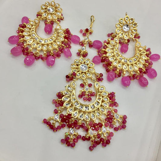 Kundan tikka earrings 345564 - Vijay & Sons