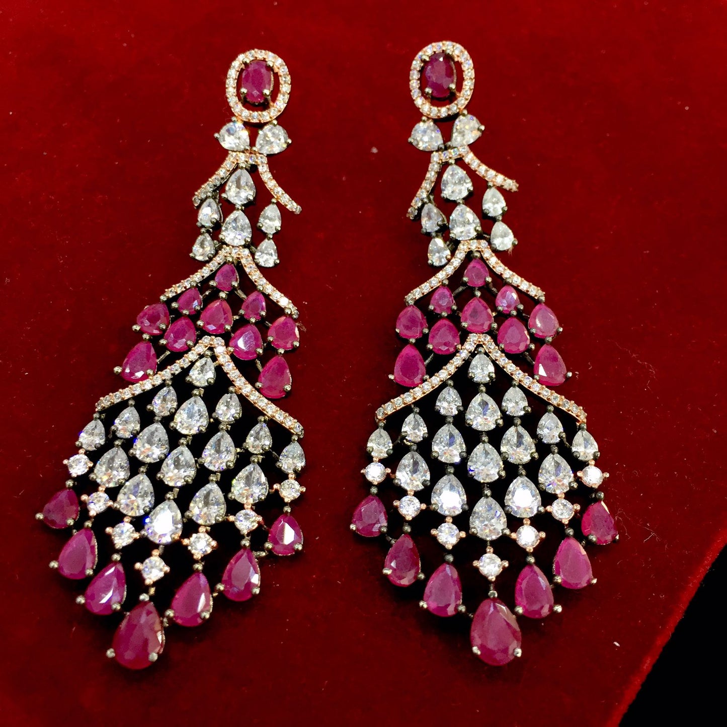Diamond earrings 77654 - Vijay & Sons