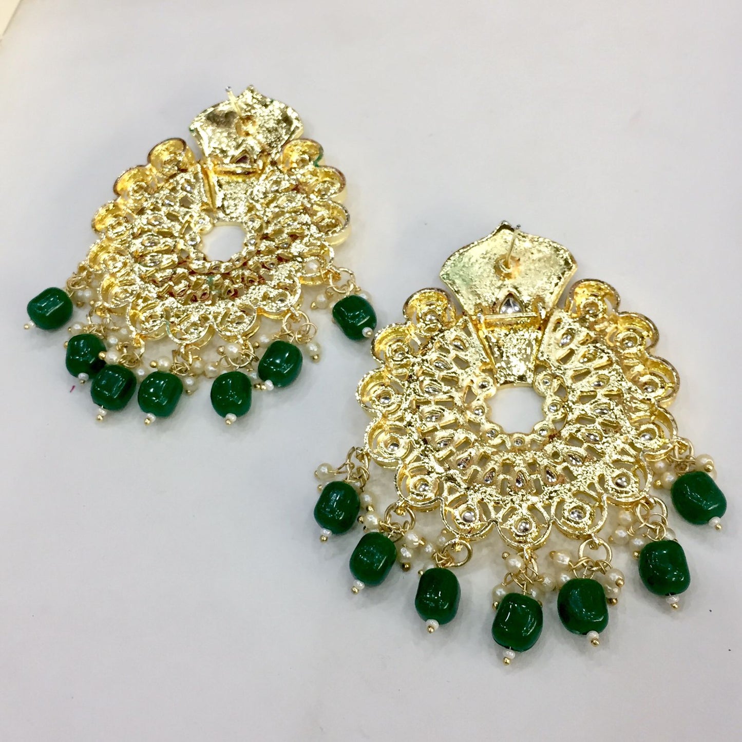 Kundan  Earrings 384910 - Vijay & Sons
