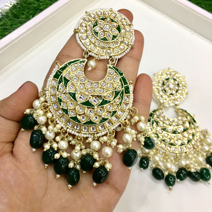 Kundan earrings 6437 - Vijay & Sons