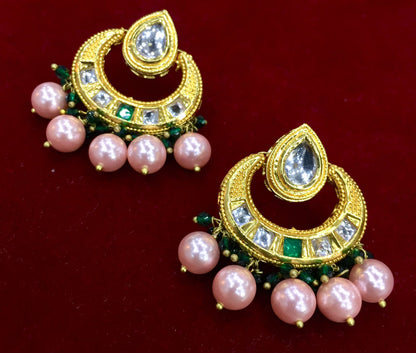 Kundan earrings 4356 - Vijay & Sons
