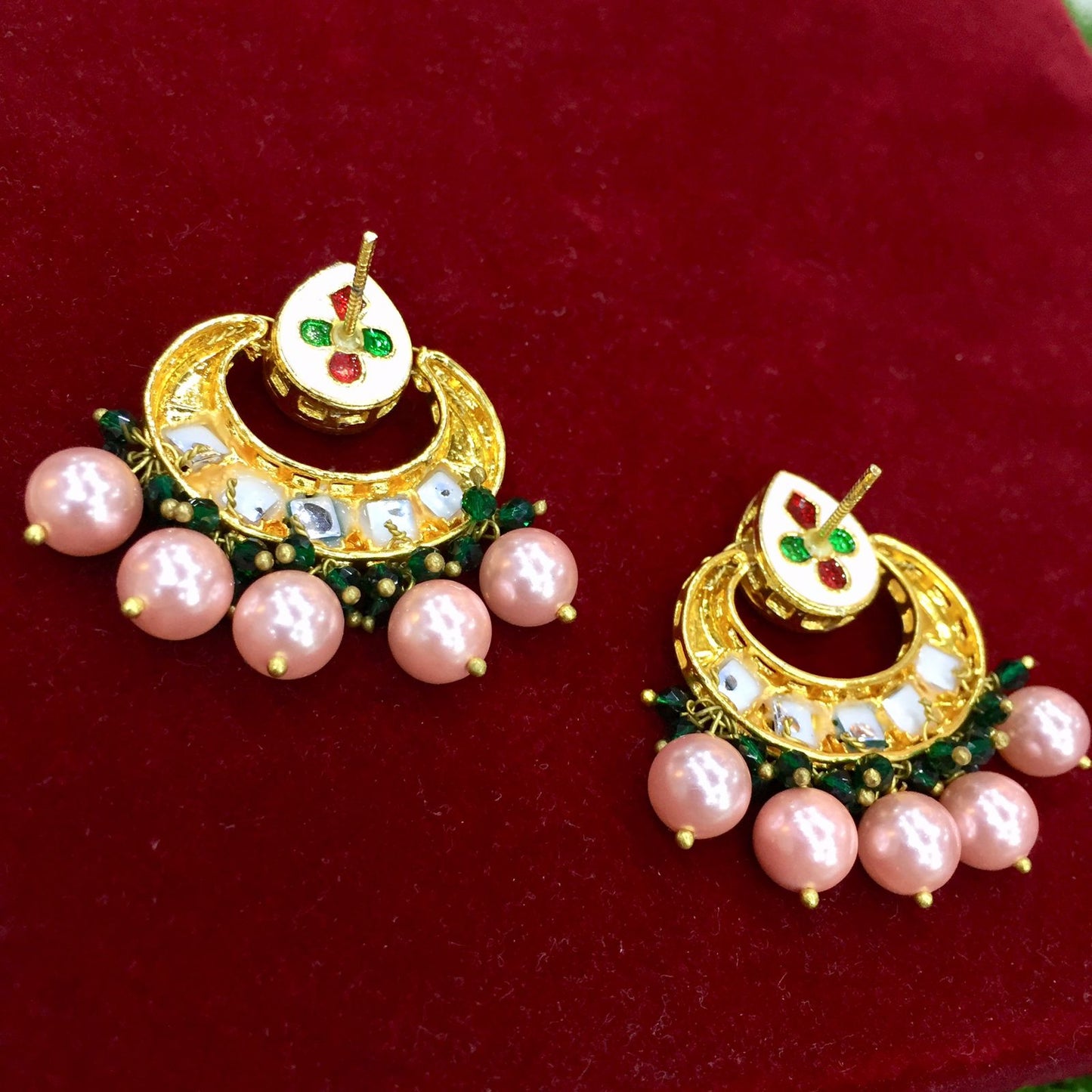 Kundan earrings 4356 - Vijay & Sons