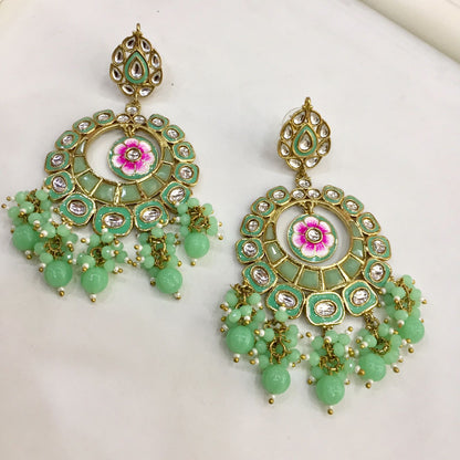 Kundan earrings - Vijay & Sons