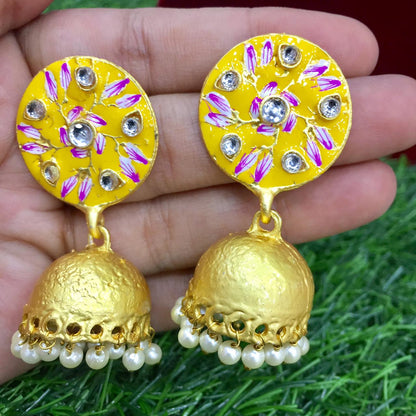 Kundan earrings 876666 - Vijay & Sons