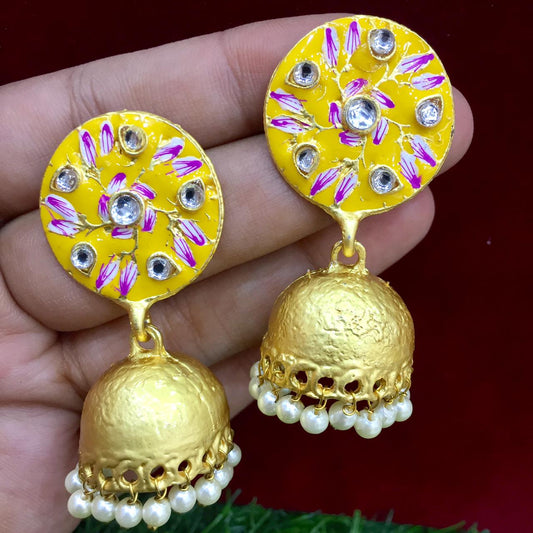 Kundan earrings 876666 - Vijay & Sons