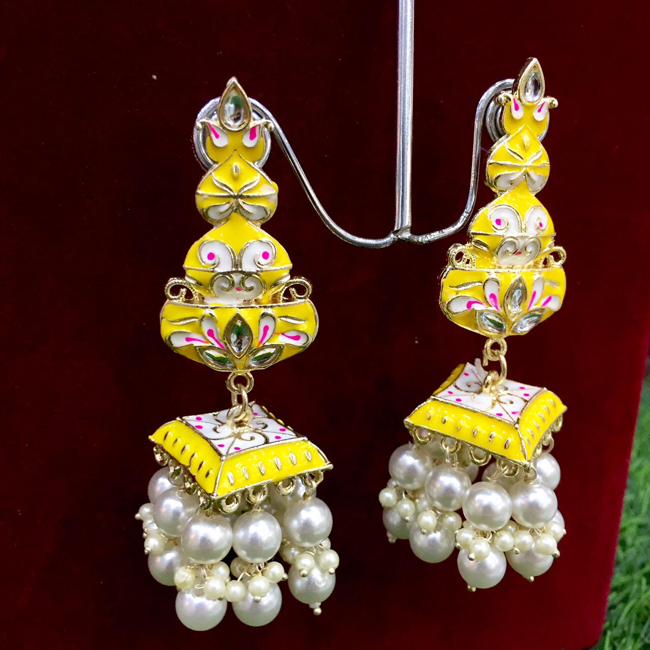 Kundan earrings 334567 - Vijay & Sons