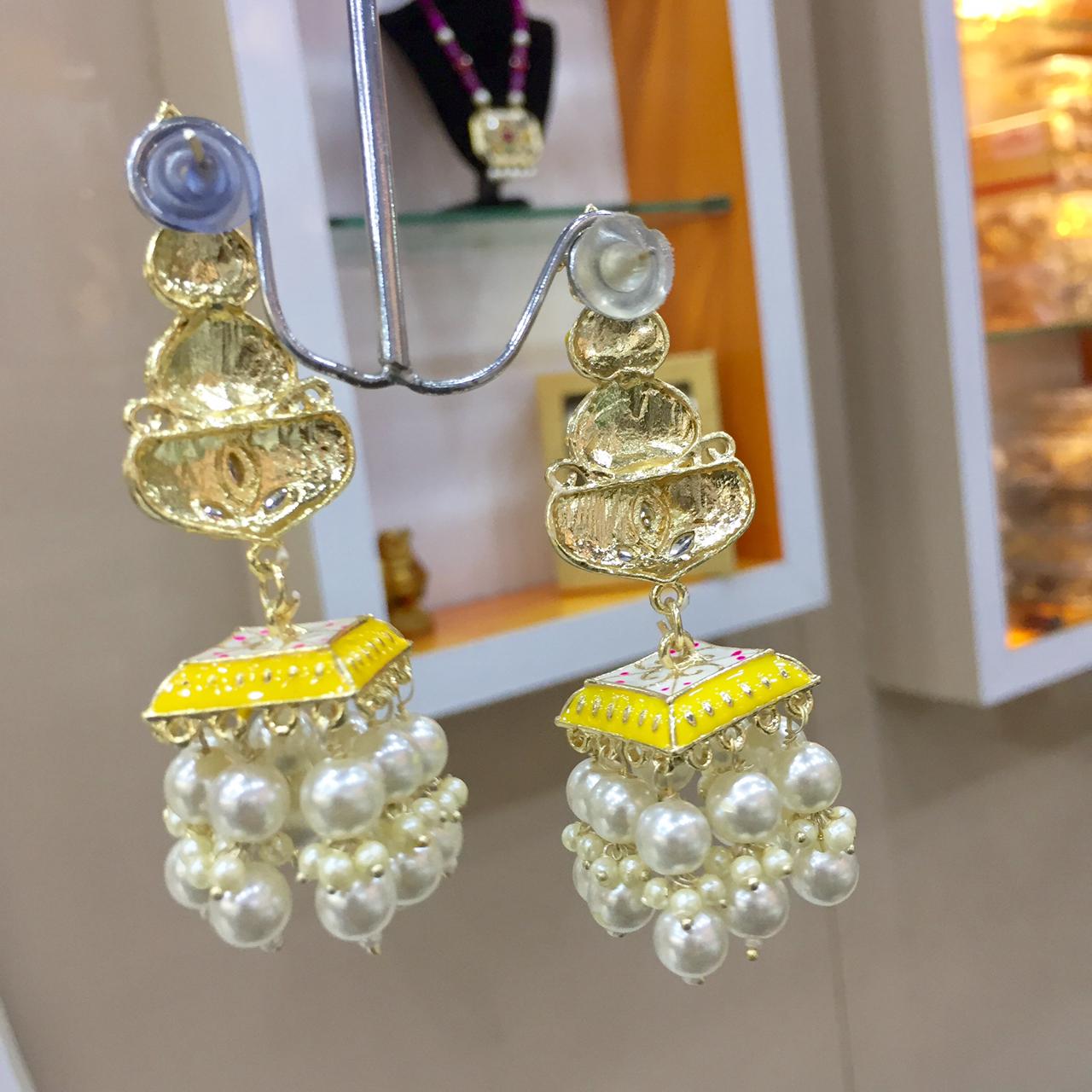 Kundan earrings 334567 - Vijay & Sons