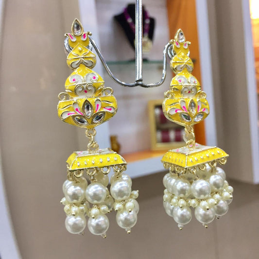 Kundan earrings 334567 - Vijay & Sons