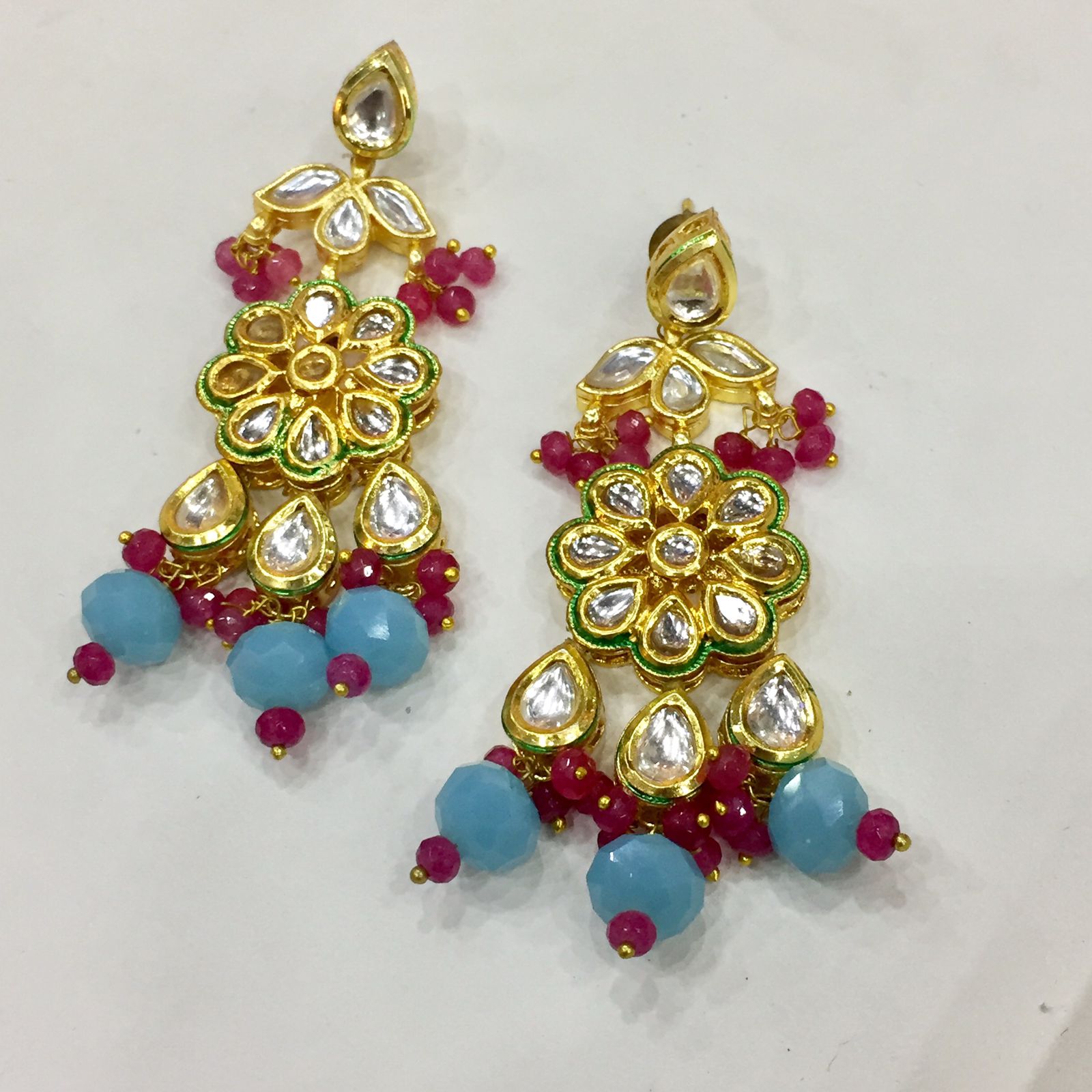 Kundan earrings 345688 - Vijay & Sons