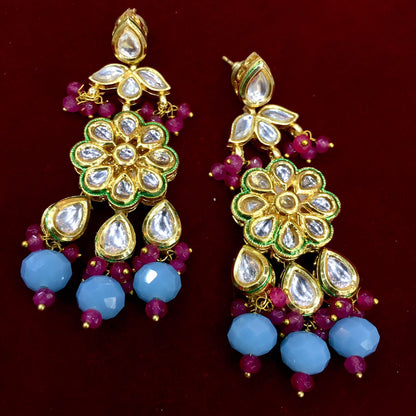 Kundan earrings 345688 - Vijay & Sons