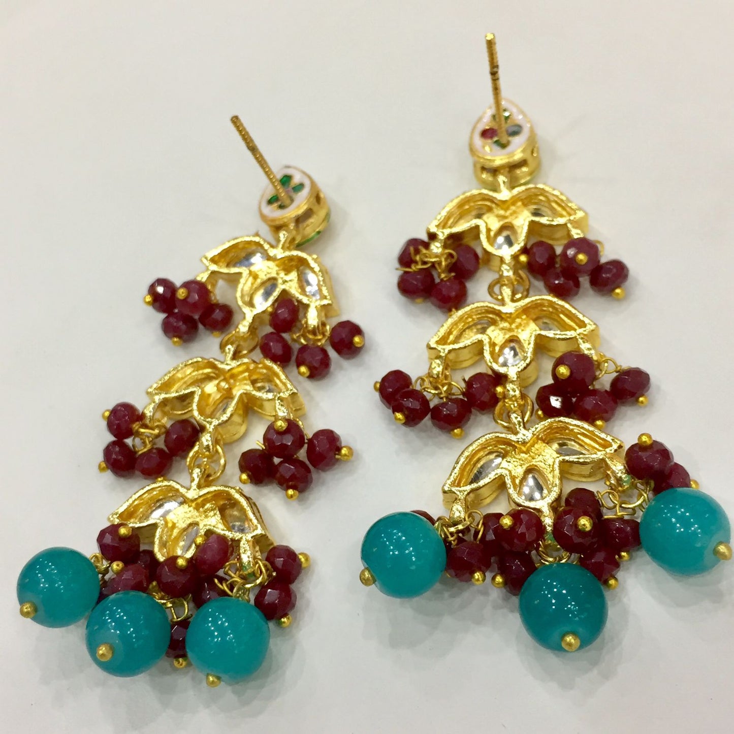 Kundan earrings 23445 - Vijay & Sons