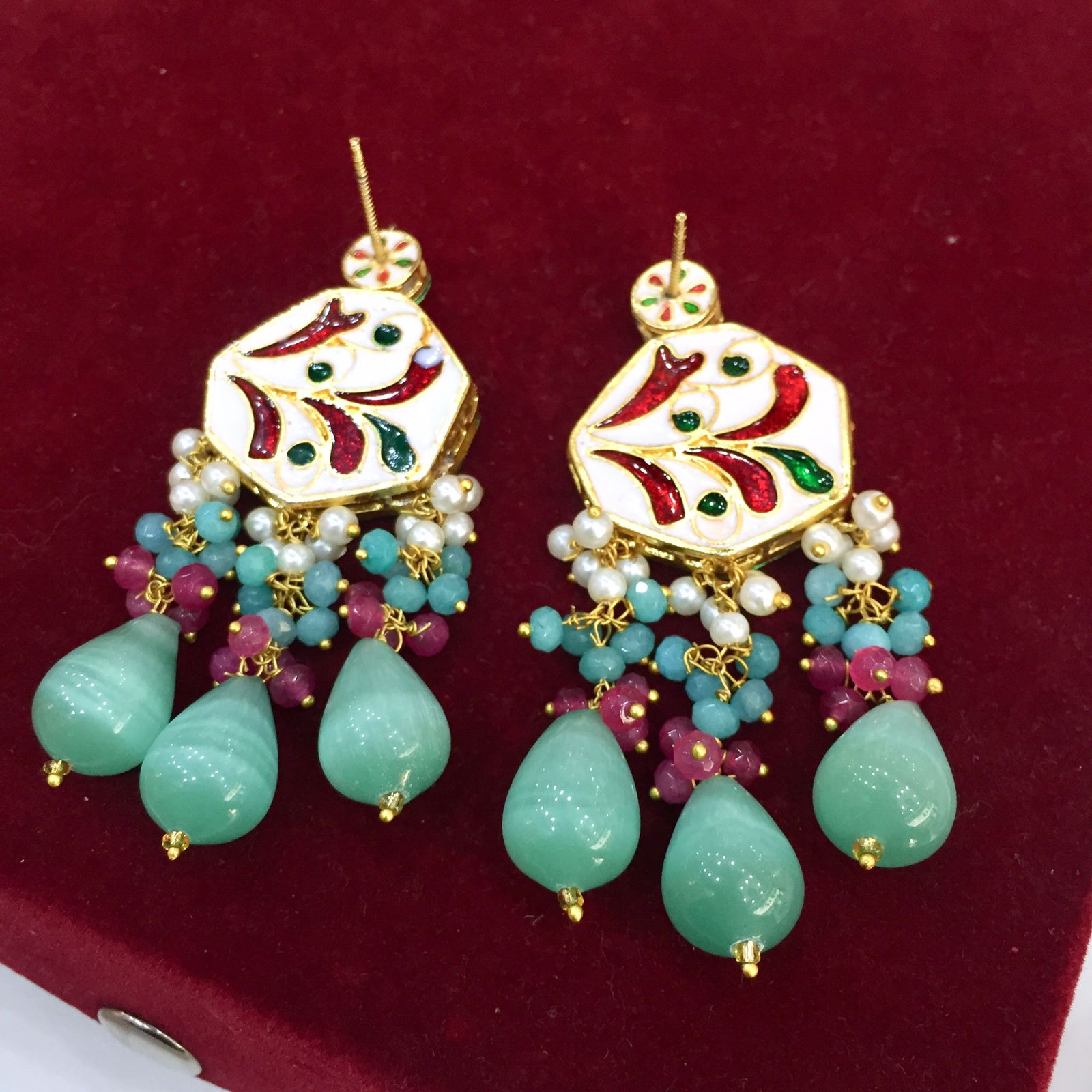 Kundan earrings 34567 - Vijay & Sons