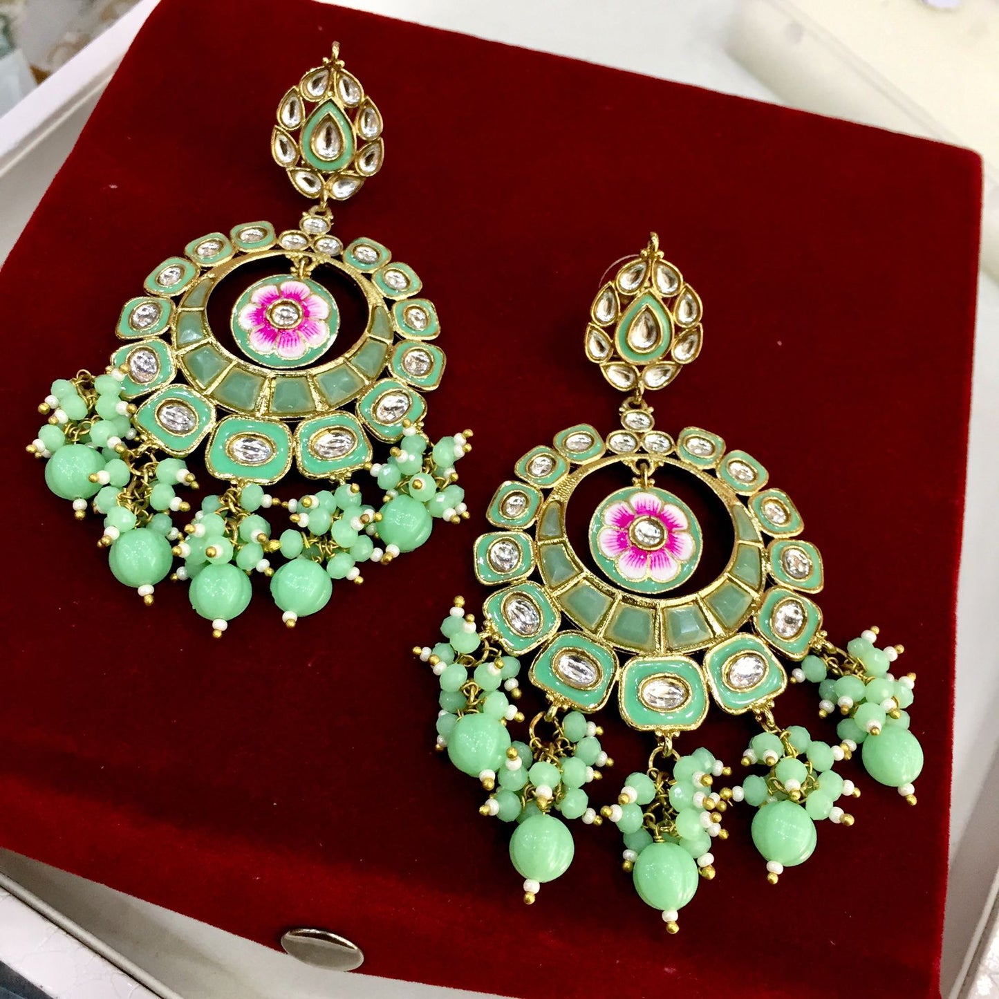 Kundan earrings - Vijay & Sons