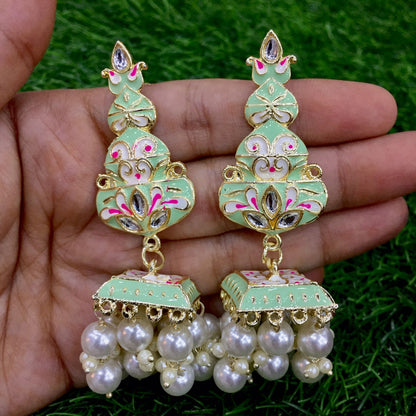 Kundan earrings 76543 - Vijay & Sons
